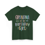 Grandma of the Birthday Girl Celebration T-Shirt - Forest Green