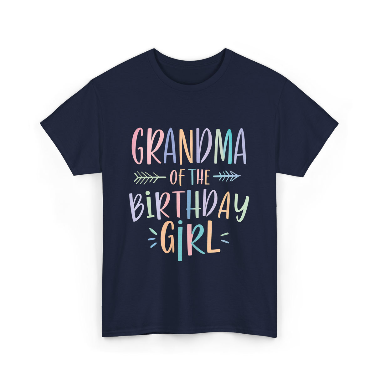 Grandma of the Birthday Girl Celebration T-Shirt - Navy