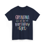 Grandma of the Birthday Girl Celebration T-Shirt - Navy