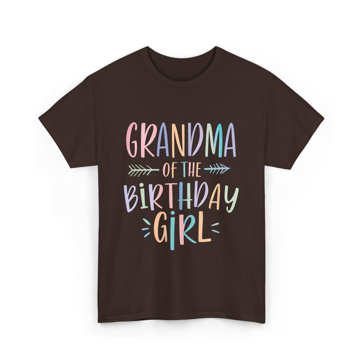 Grandma of the Birthday Girl Celebration T-Shirt - Dark Chocolate