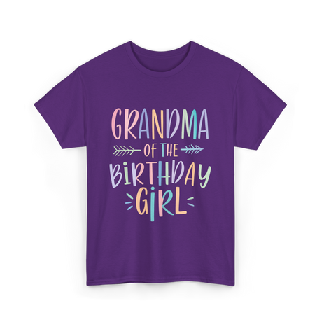 Grandma of the Birthday Girl Celebration T-Shirt - Purple