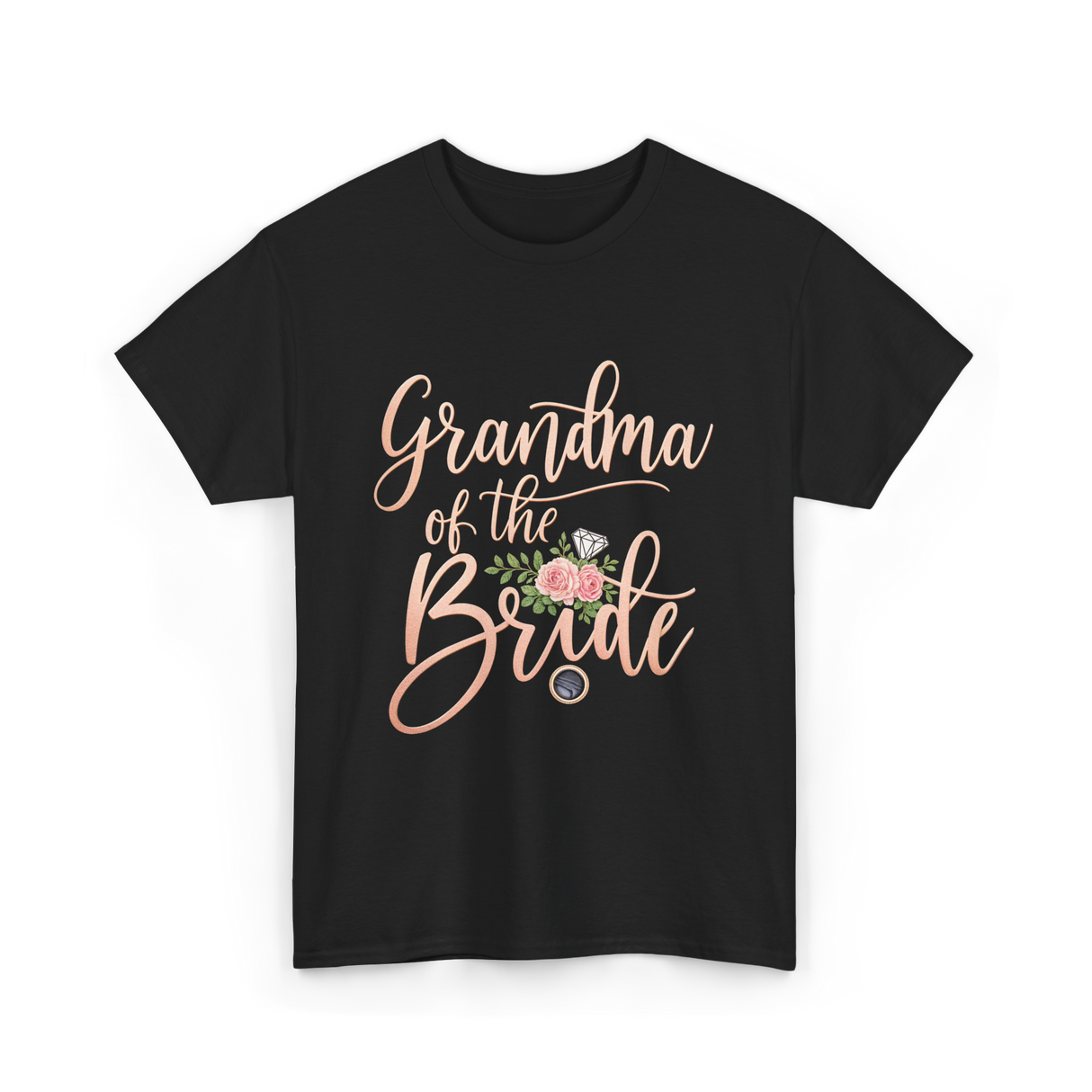 Grandma of the Bride Bridal T-Shirt - Black