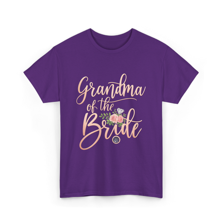 Grandma of the Bride Bridal T-Shirt - Purple