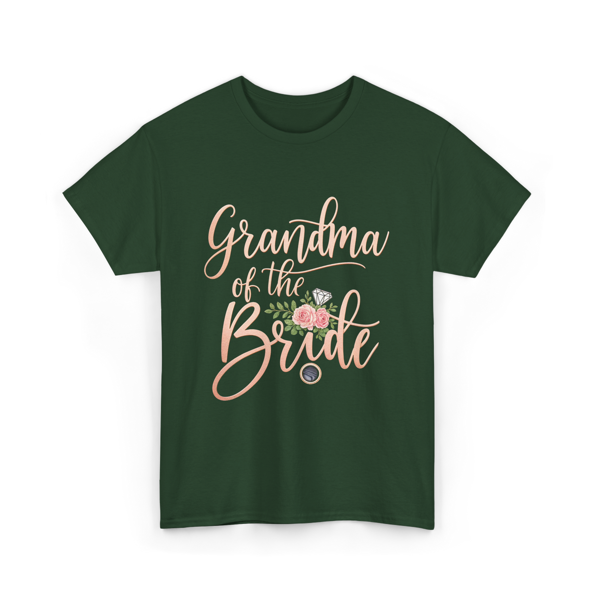 Grandma of the Bride Bridal T-Shirt - Forest Green