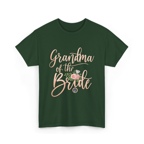 Grandma of the Bride Bridal T-Shirt - Forest Green