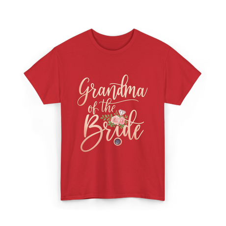 Grandma of the Bride Bridal T-Shirt - Red