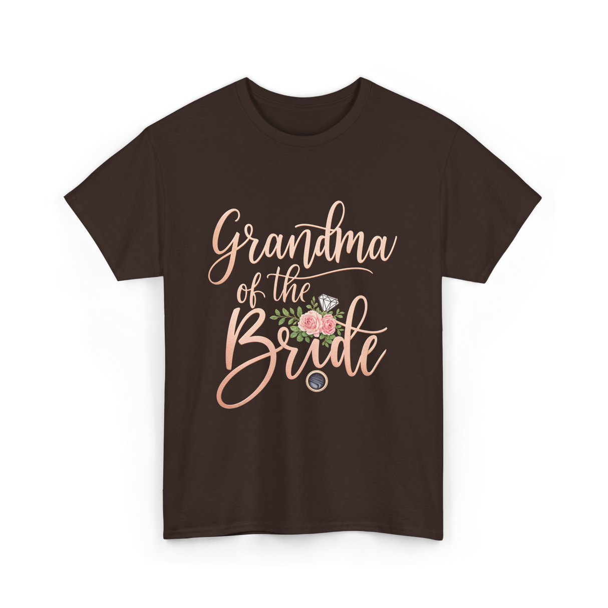 Grandma of the Bride Bridal T-Shirt - Dark Chocolate