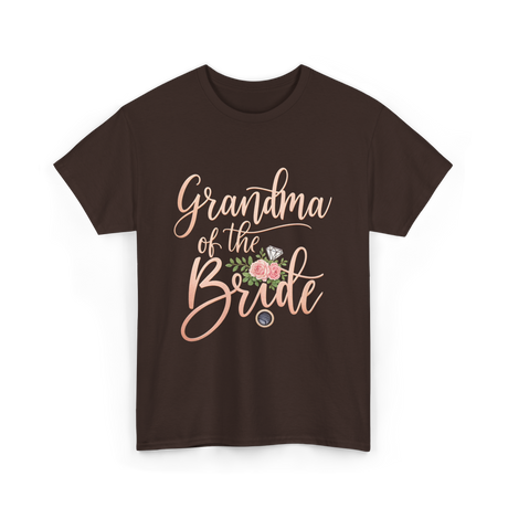 Grandma of the Bride Bridal T-Shirt - Dark Chocolate