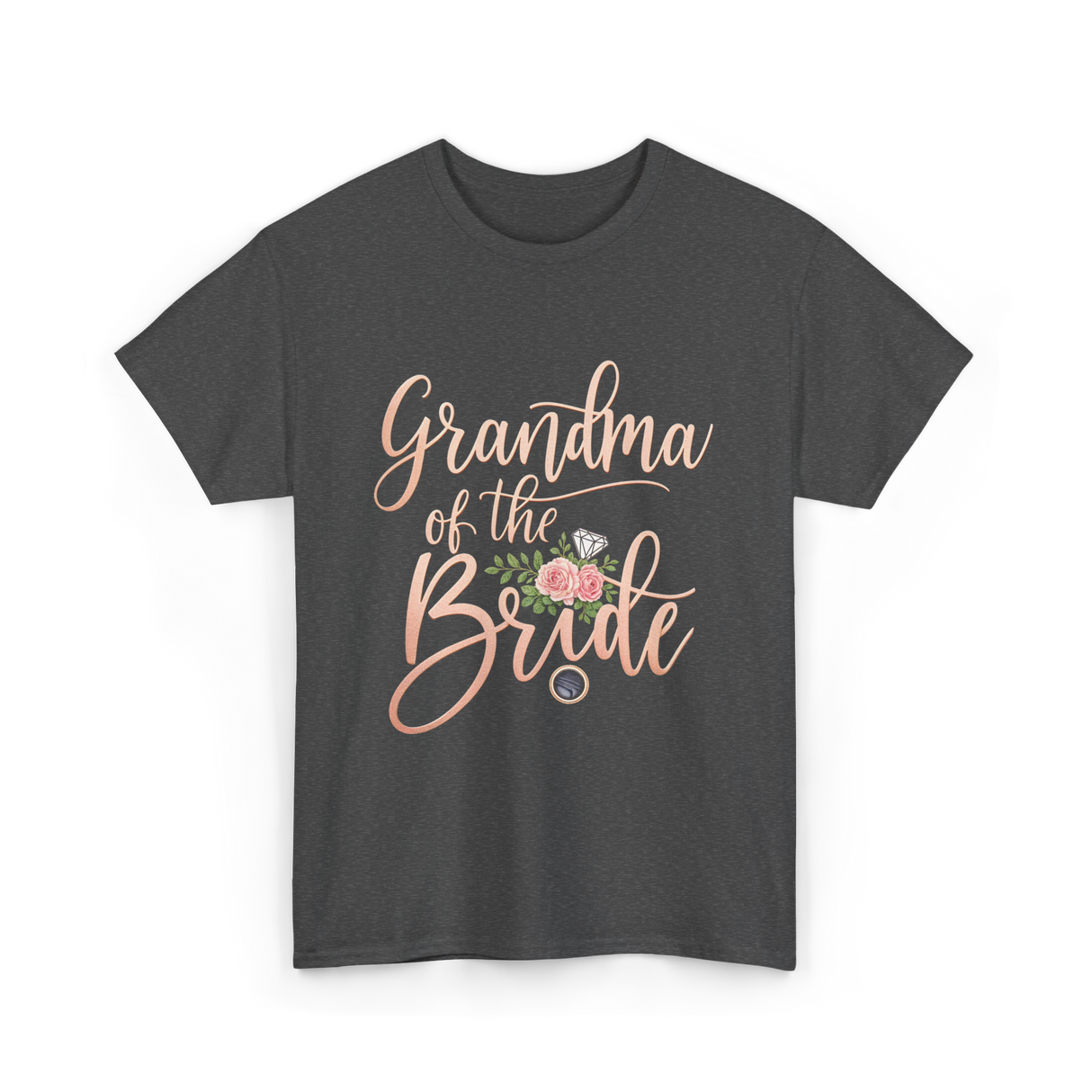 Grandma of the Bride Bridal T-Shirt - Dark Heather