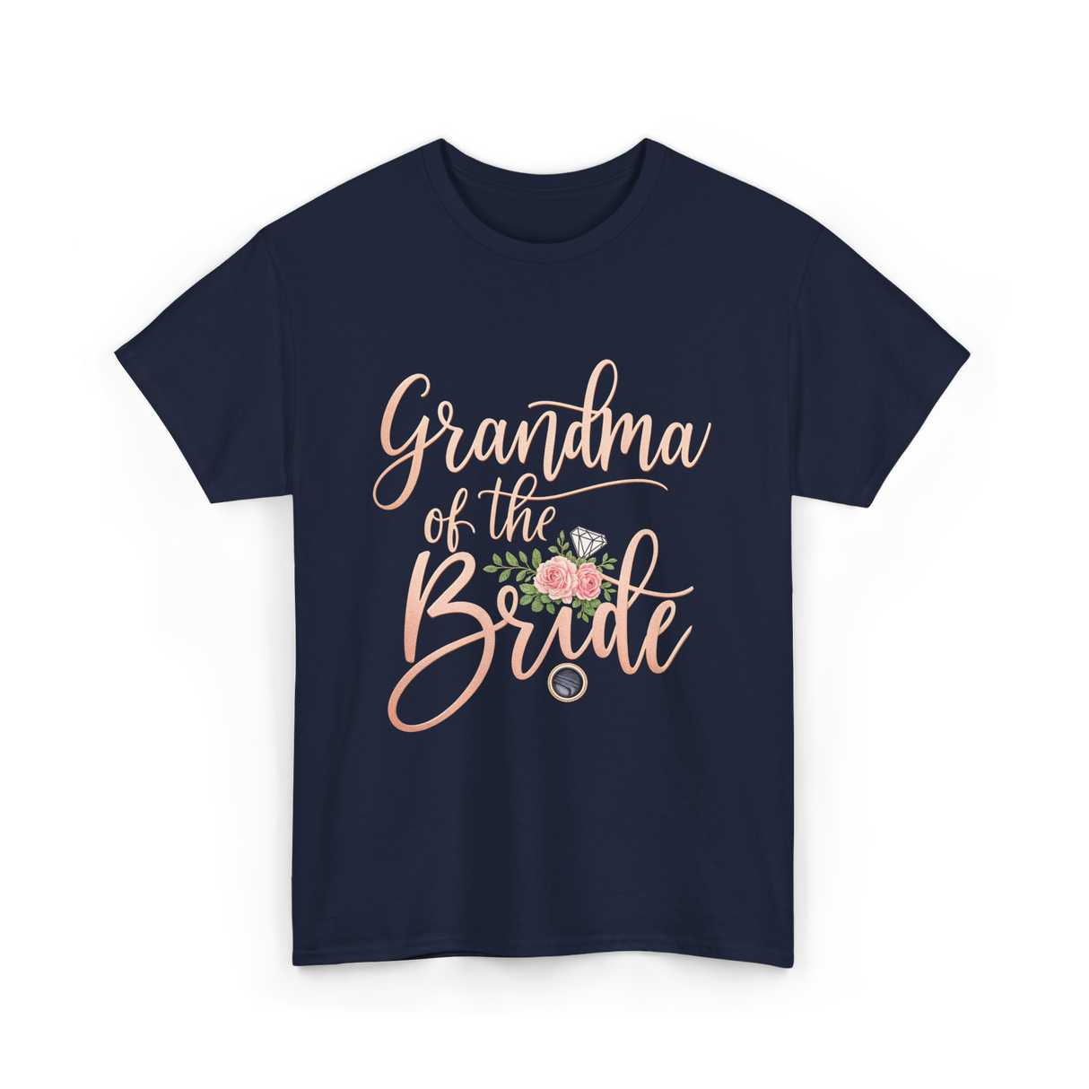 Grandma of the Bride Bridal T-Shirt - Navy