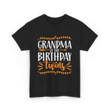 Grandma of the Twins Birthday T-Shirt - Black