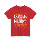 Grandma of the Twins Birthday T-Shirt - Red