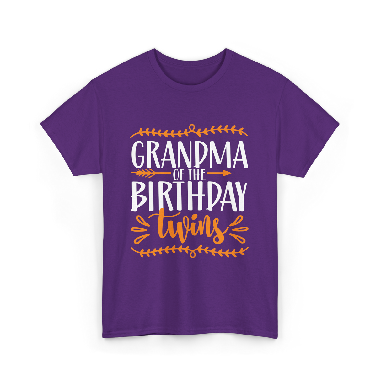 Grandma of the Twins Birthday T-Shirt - Purple