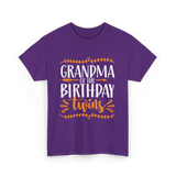 Grandma of the Twins Birthday T-Shirt - Purple