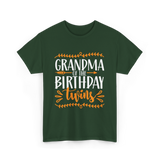 Grandma of the Twins Birthday T-Shirt - Forest Green