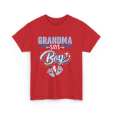 Grandma Says Boy Gender Reveal T-Shirt - Red