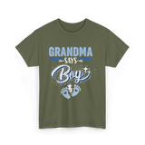 Grandma Says Boy Gender Reveal T-Shirt - Military Green