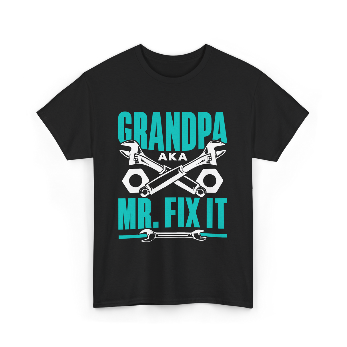 Grandpa Aka Mr Fix It Handyman T-Shirt - Black