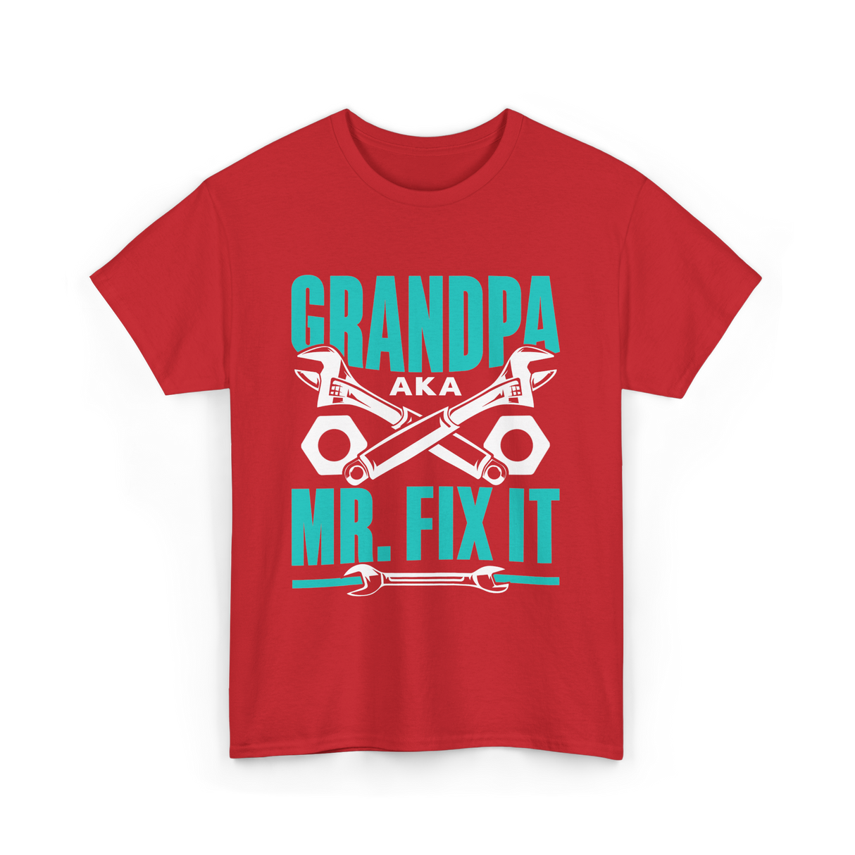 Grandpa Aka Mr Fix It Handyman T-Shirt - Red