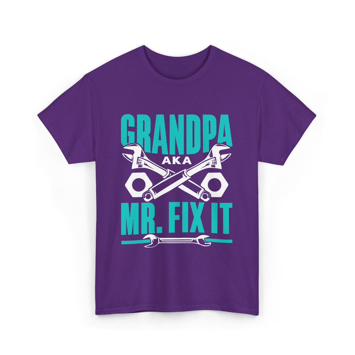 Grandpa Aka Mr Fix It Handyman T-Shirt - Purple