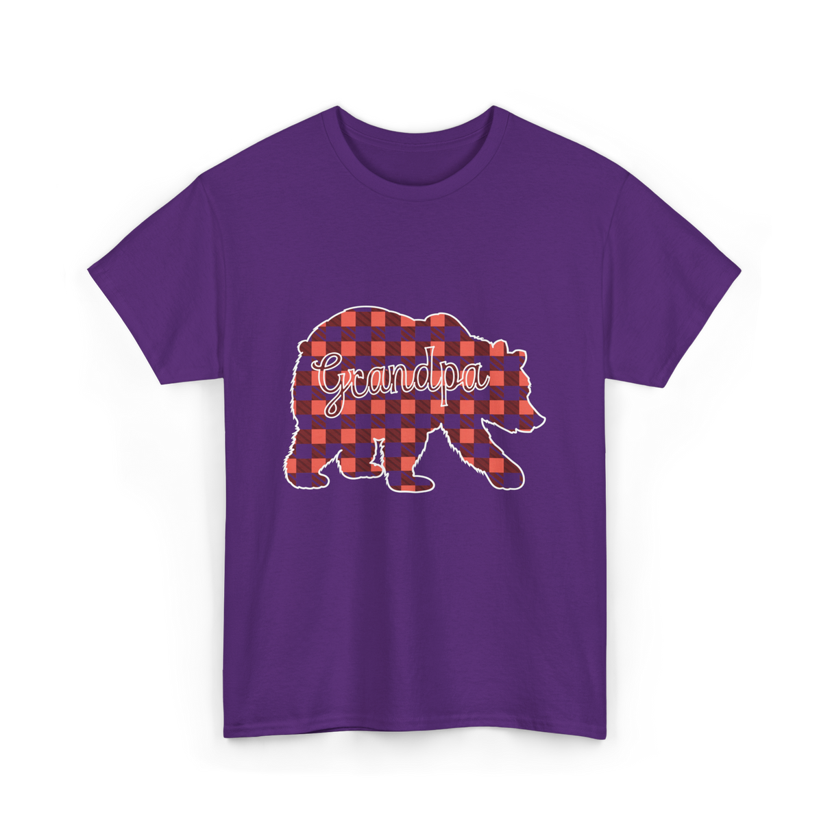 Grandpa Bear Family T-Shirt - Purple