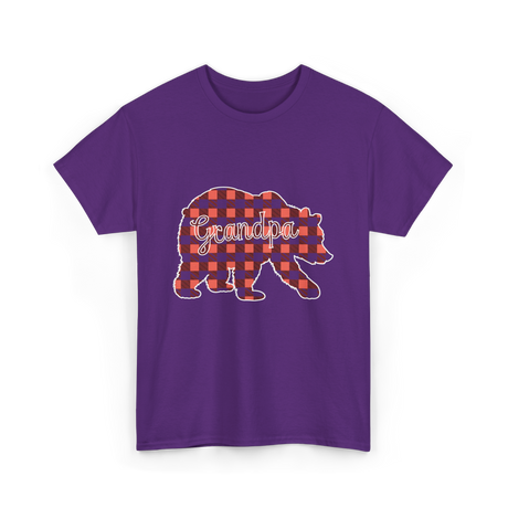 Grandpa Bear Family T-Shirt - Purple