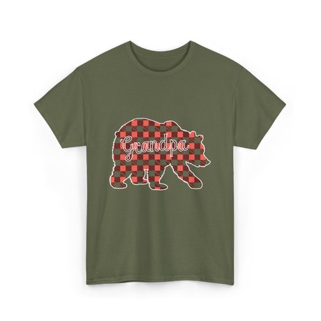 Grandpa Bear Family T-Shirt - Military Green