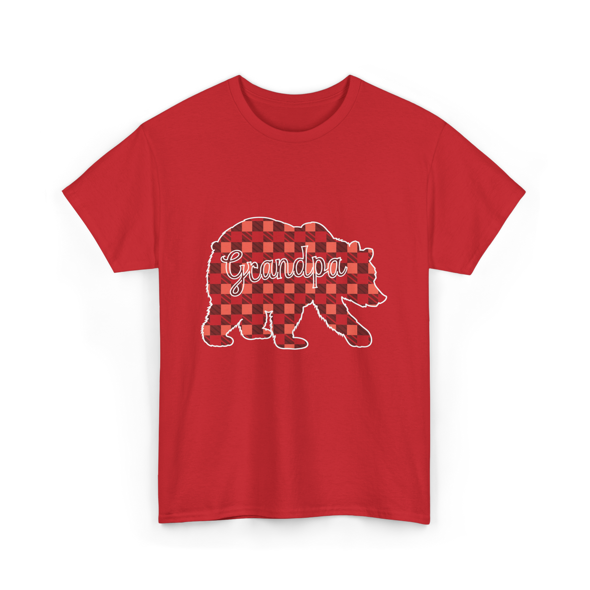 Grandpa Bear Family T-Shirt - Red