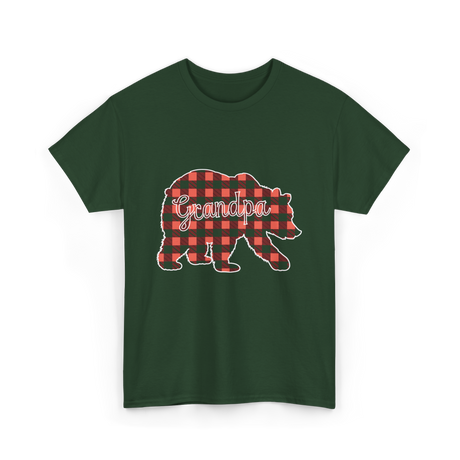 Grandpa Bear Family T-Shirt - Forest Green