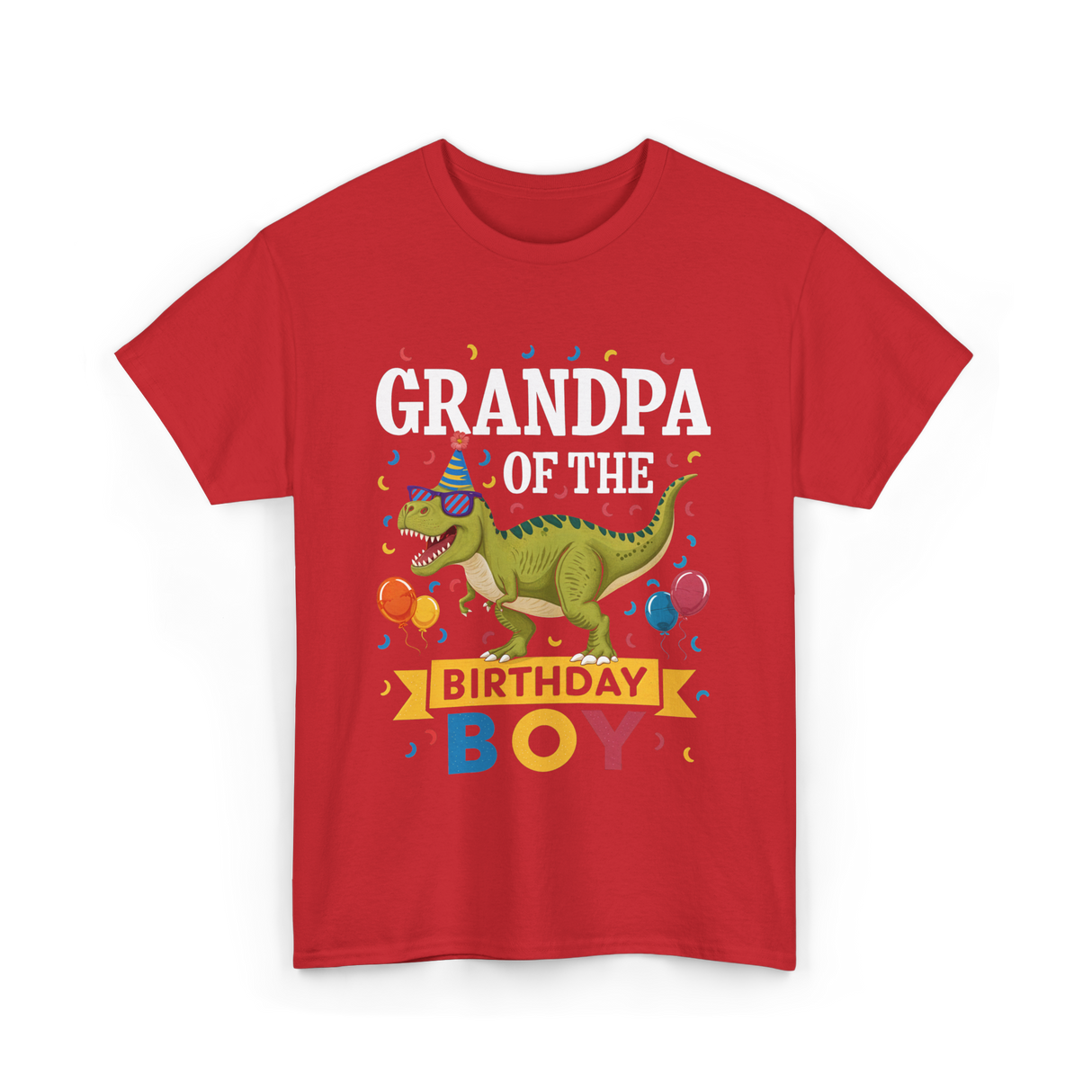 Grandpa Birthday Boy T-Shirt - Red