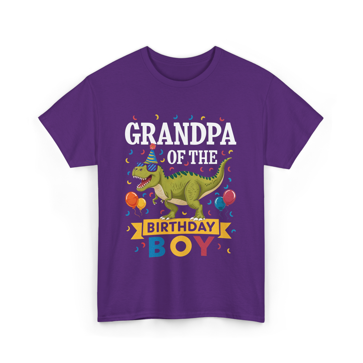 Grandpa Birthday Boy T-Shirt - Purple