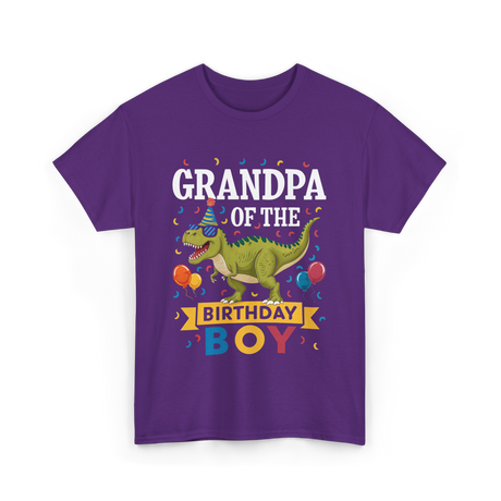 Grandpa Birthday Boy T-Shirt - Purple