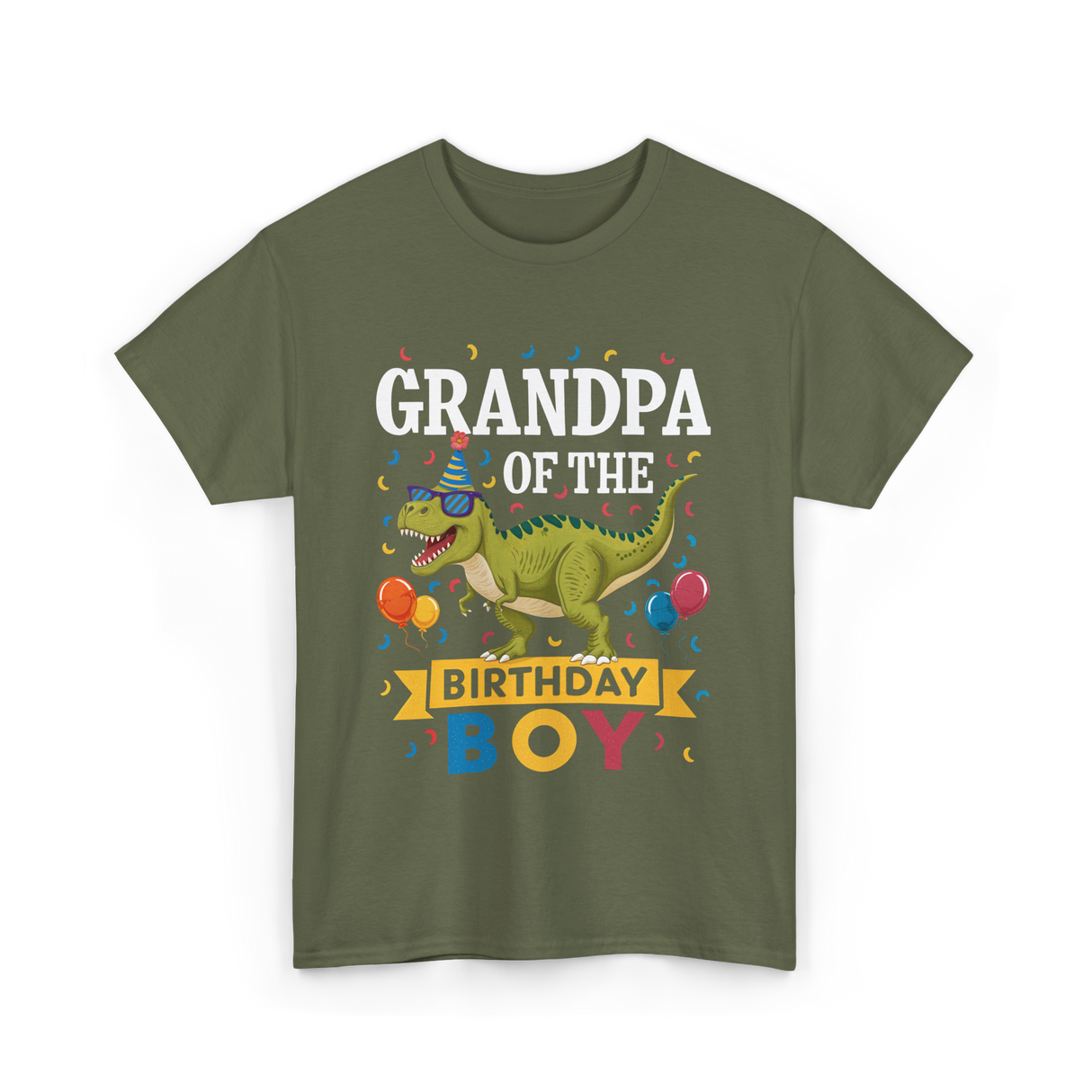 Grandpa Birthday Boy T-Shirt - Military Green