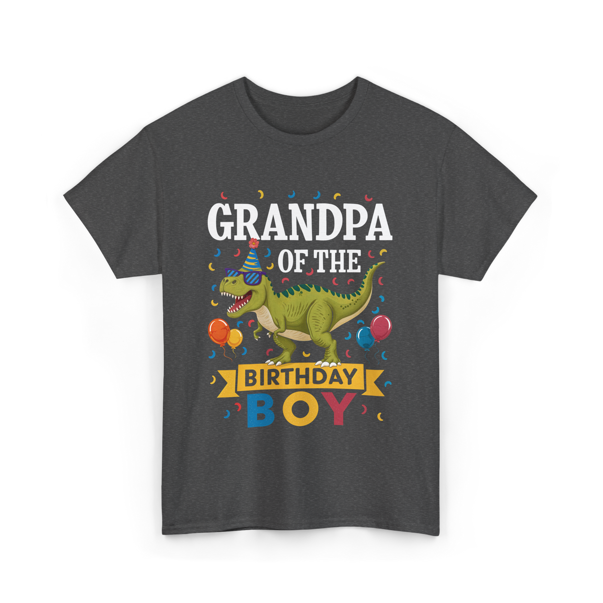 Grandpa Birthday Boy T-Shirt - Dark Heather