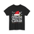 Grandpa Claus Christmas Grandpa T-Shirt - Black