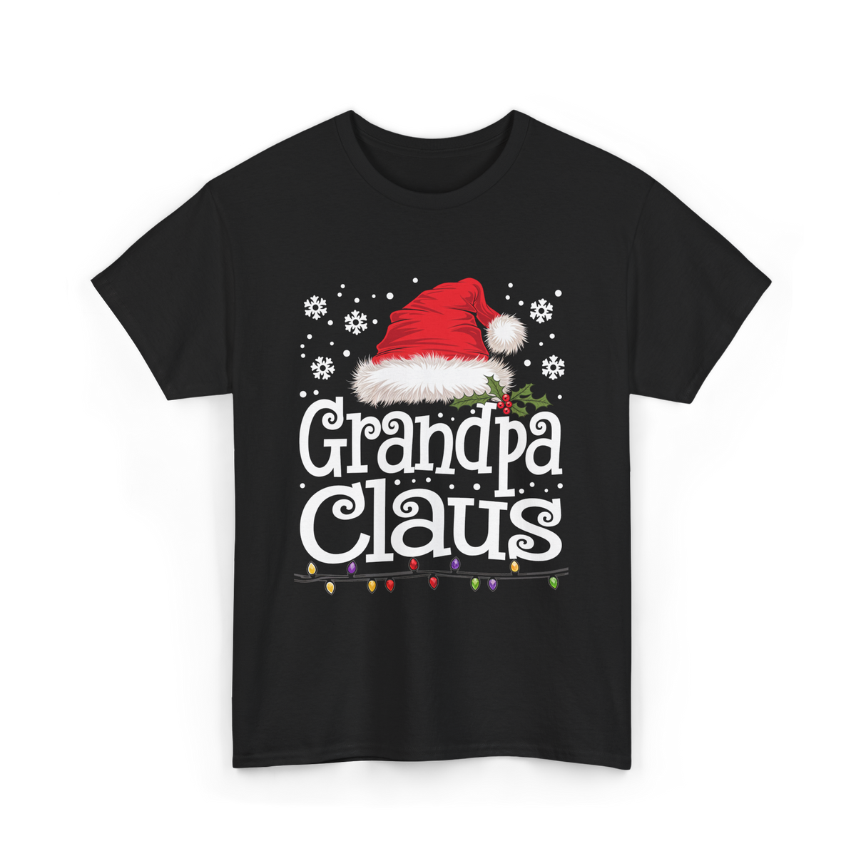 Grandpa Claus Christmas Grandpa T-Shirt - Black