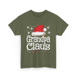 Grandpa Claus Christmas Grandpa T-Shirt - Military Green