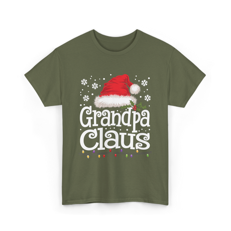 Grandpa Claus Christmas Grandpa T-Shirt - Military Green