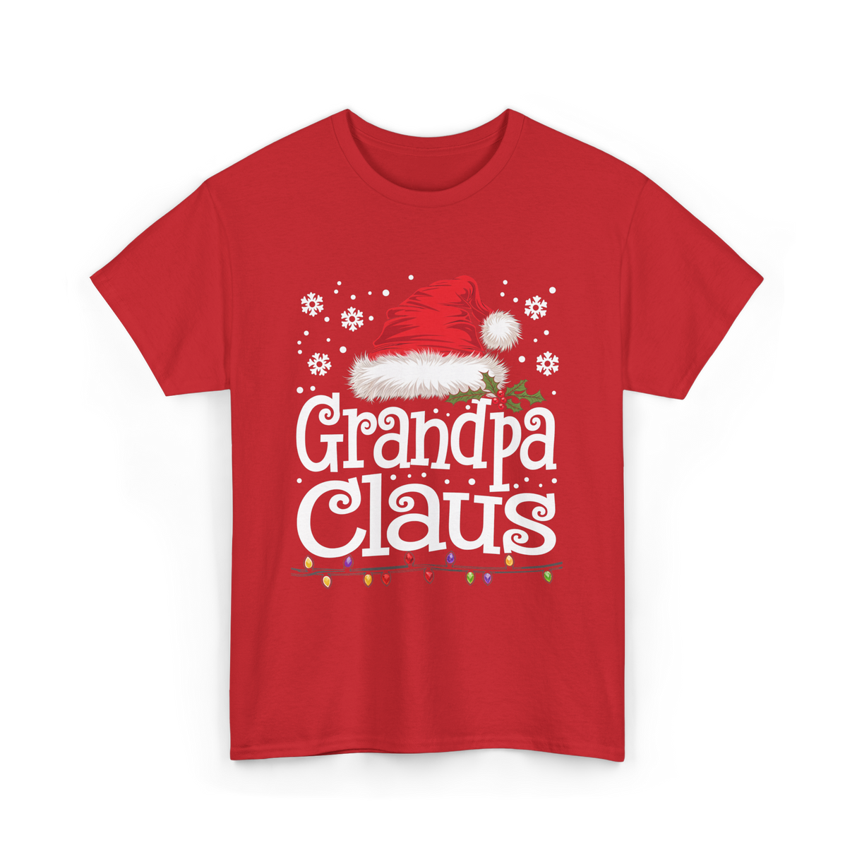 Grandpa Claus Christmas Grandpa T-Shirt - Red