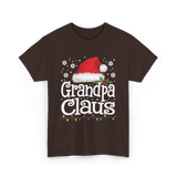 Grandpa Claus Christmas Grandpa T-Shirt - Dark Chocolate