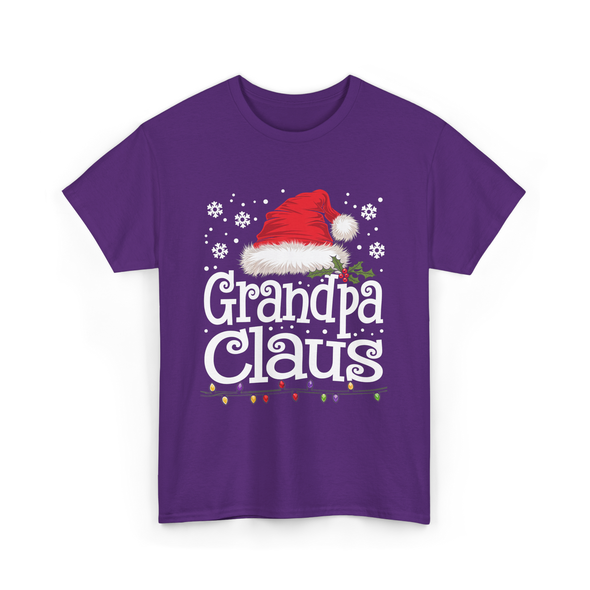 Grandpa Claus Christmas Grandpa T-Shirt - Purple