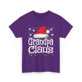 Grandpa Claus Christmas Grandpa T-Shirt - Purple