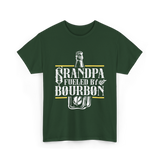 Grandpa Fueled By Bourbon Drink T-Shirt - Forest Green