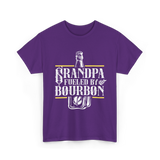 Grandpa Fueled By Bourbon Drink T-Shirt - Purple