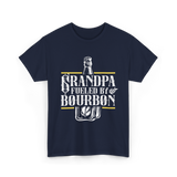 Grandpa Fueled By Bourbon Drink T-Shirt - Navy