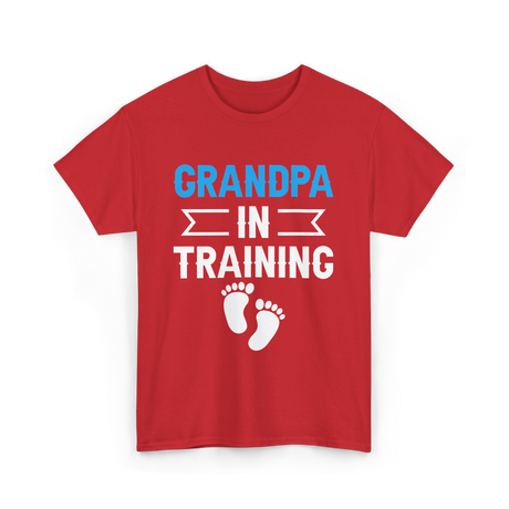 Grandpa In Training Grandparent T-Shirt - Red