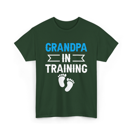 Grandpa In Training Grandparent T-Shirt - Forest Green