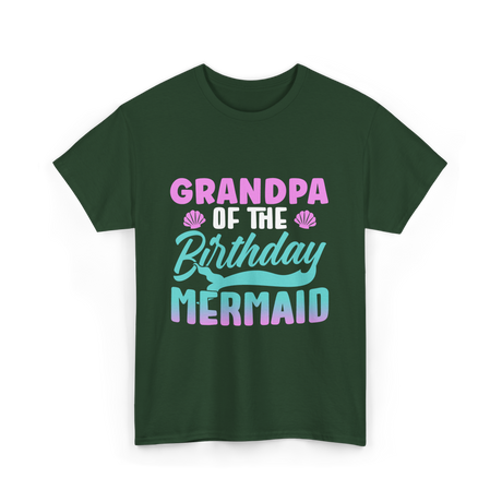 Grandpa Mermaid Grandpa T-Shirt - Forest Green