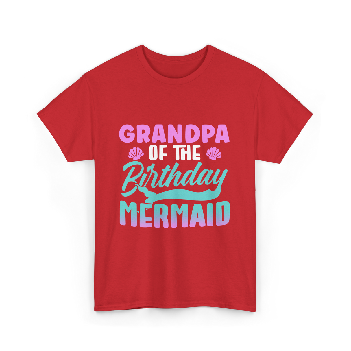 Grandpa Mermaid Grandpa T-Shirt - Red