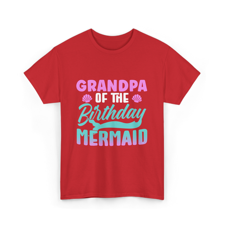 Grandpa Mermaid Grandpa T-Shirt - Red